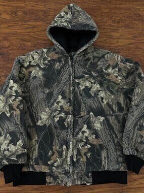 vintage camo zip up carhartt style jacket